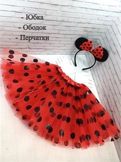 Карнавальный костюм Минни Маус-4 с юбкой в черный горох 115-4-100