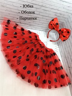 Карнавальный костюм Минни Маус-5 с юбкой в черный горох 115-4-101