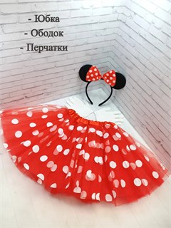 Карнавальный костюм Минни Маус-2 с юбкой в белый горох 115-4-98-1