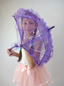 Детский зонтик кружевной, фиолетовый