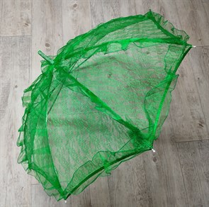 Зонт кружевной, зеленый, 75 см