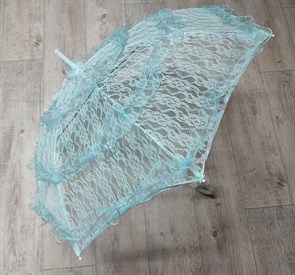 Зонт кружевной, голубой, 75 см