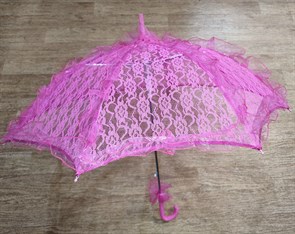 Зонт кружевной, малиновый, 75 см