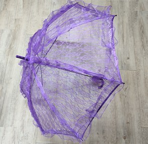 Зонт кружевной, фиолетовый, 75 см