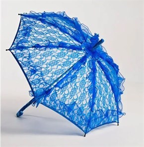Зонт кружевной, синий, 75 см