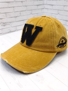 Бейсболка с буквой "W", желтая