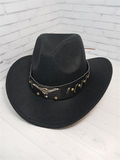 Шляпа с ободком Рога, черная 57