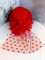Шляпка - вуалетка с цветком, красная - фото 10006