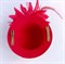Шляпка-заколка из фетра с цветком, красная - фото 10033