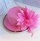 Шляпка-заколка из фетра с цветком, розовая - фото 10035