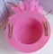 Шляпка-заколка из фетра с цветком, розовая - фото 10038