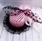 Шляпка заколка с пайетками и оборками, розовая - фото 10278