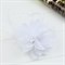 Цветок на заколке с бусинками, белый - фото 10293
