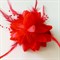 Цветок на заколке с бусинками, красный - фото 10297