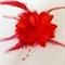Цветок на заколке с бусинками, красный - фото 10298