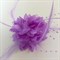Цветок на заколке с бусинками, фиолетовый - фото 10314