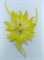 Цветок на заколке с белыми крапинками, желтый - фото 10335