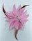 Цветок на заколке с белыми крапинками, светло-розовый - фото 10339
