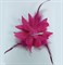 Цветок на заколке с белыми крапинками, малиновый - фото 10343