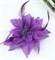 Цветок на заколке с белыми крапинками, фиолетовый - фото 10348