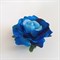 Заколка для волос, брошь Роза крупная, сине-голубая - фото 10385