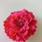 Заколка - брошь цветок Пион, диаметр 11 см, малиновый - фото 10477