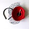 Шляпка "Вуалетка" с бантом и бусинами, красная - фото 10509