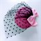 Шляпка "Вуалетка" с бантом и бусинами, розовая - фото 10510