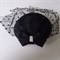 Шляпка "Вуалетка" с бантом и бусинами, черная - фото 10516