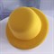Шляпка на заколках основа для творчества, желтая - фото 10554