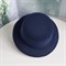 Шляпка на заколках основа для творчества, темно-синяя - фото 10582