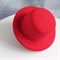 Шляпка на заколках основа для творчества, красная - фото 10601