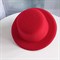 Шляпка на заколках основа для творчества, красная - фото 10602