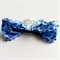 Заколка для волос бархатный бантик с короной, голубой - фото 10649