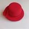 Шляпка заколка с цветочком, красный - фото 10684