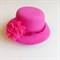 Шляпка заколка с цветочком, розовый - фото 10686