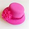 Шляпка заколка с цветочком, розовый - фото 10687