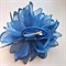Цветок брошь с резинкой и заколкой ,синий - фото 10702