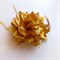 Цветок брошь с резинкой и заколкой, золотистый - фото 10717