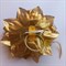 Цветок брошь с резинкой и заколкой, золотистый - фото 10718