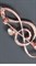 Брошь Скрипичный ключ со стразами - фото 10771