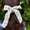 Цветочный бант на резинках для волос, зеленый - фото 10795