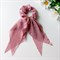 Резинка для волос с бантом двухслойная, блестящая Звезда, розовая - фото 10830