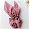 Резинка для волос с бантом двухслойная, блестящая Звезда, розовая - фото 10831