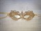 Карнавальная венецианская маска со стразами, золотистая - фото 11203