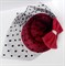 Шляпка "Вуалетка" с бантом и бусинами, бордовая - фото 11219