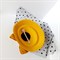 Шляпка "Вуалетка" с бантом и бусинами, желтая - фото 11227