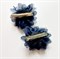 Заколка для волос с цветочками в комплекте 2 шт, темно-синяя. - фото 11255