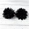 Заколка для волос с цветочками в комплекте 2 шт, чёрная. - фото 11256