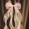 Лента-Бант для волос праздничный, светло-розовый - фото 11317